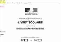 livret scolaire